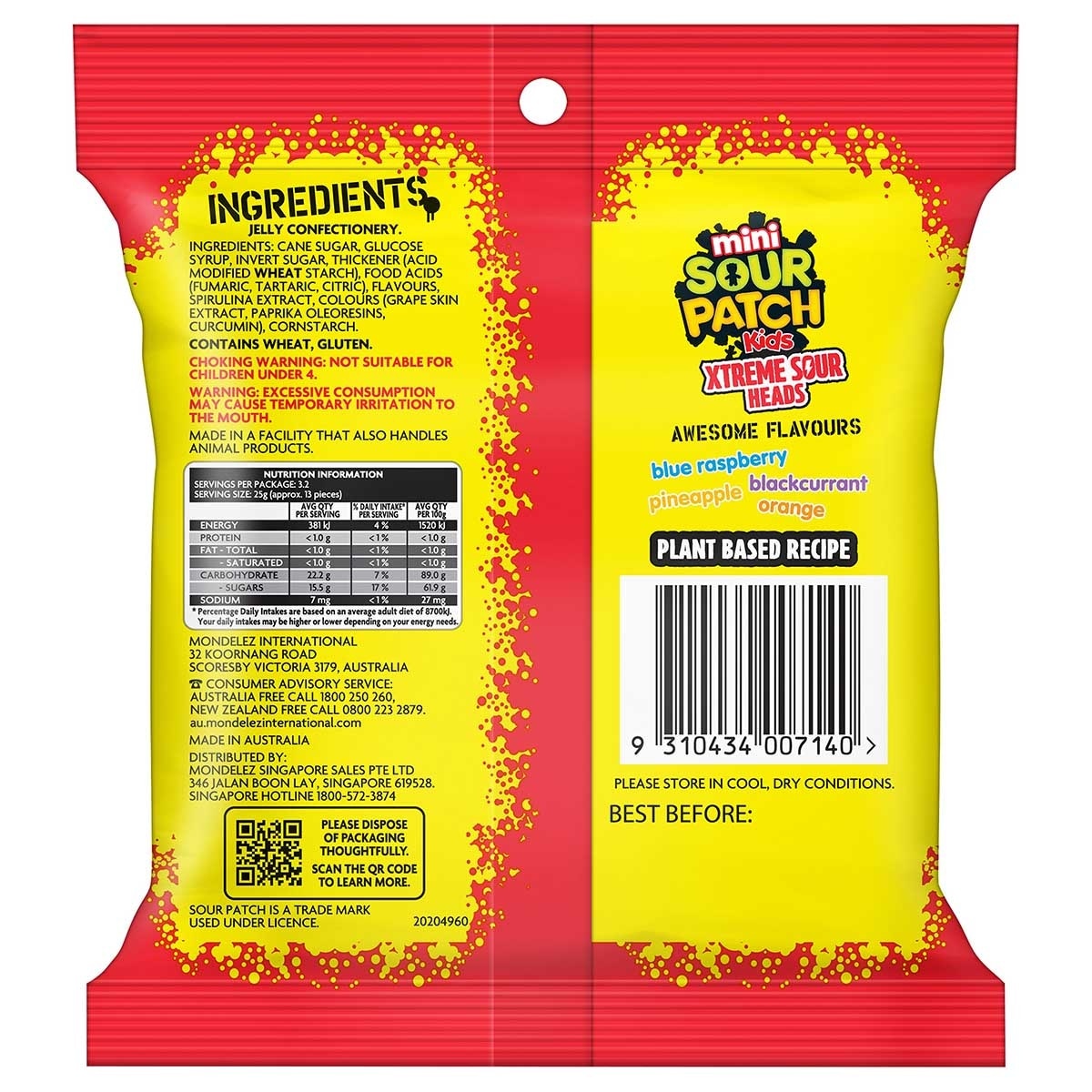 SOUR PATCH Kids Mini Xtreme Sour Heads image