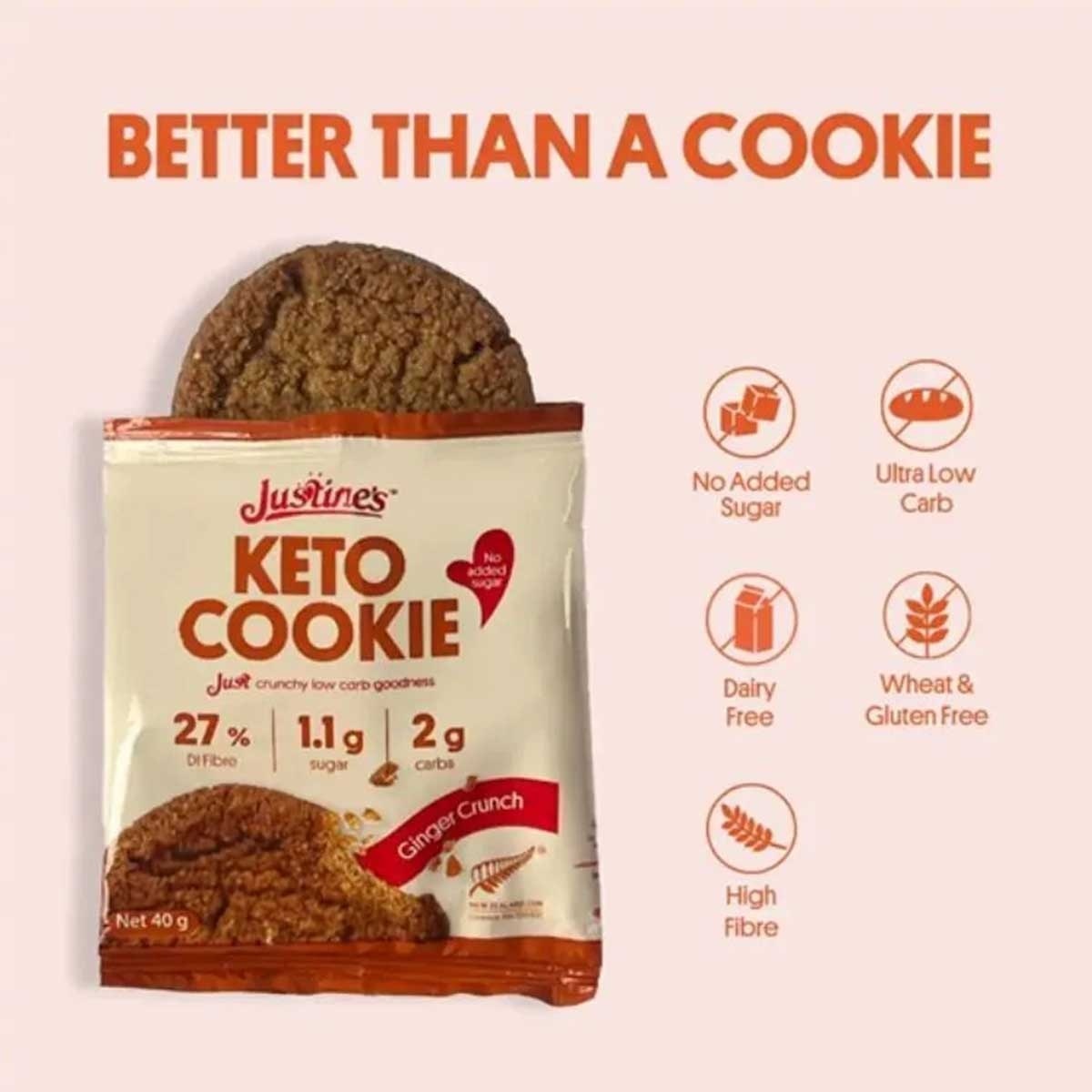 JUSTINE'S COOKIES 生酮薑脆曲奇 (蛋白零食) image