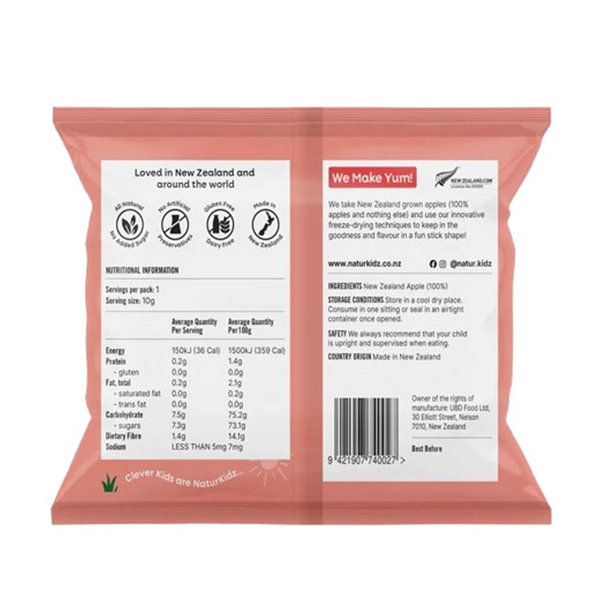 NATURKIDZ Fruit Dried Apple Sticks