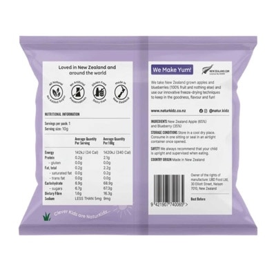 NATURKIDZ Fruit Dried Apple And Blueberry