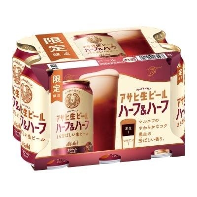 朝日 黑白生啤６罐裝