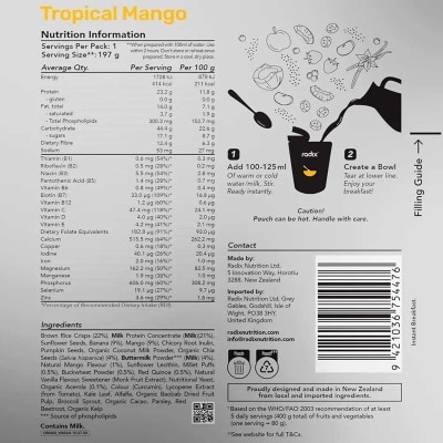 RADIX Breakfast Tropical Mango (protein Meal) image