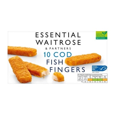 ESSENTIAL WAITROSE Cod Fillet Fish Finger 10's