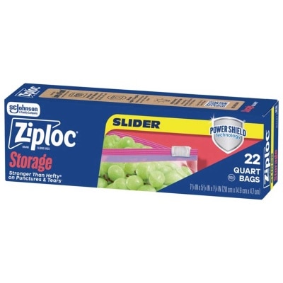 ZIPLOC Easy Zipper Storage Bag Quart 20's image