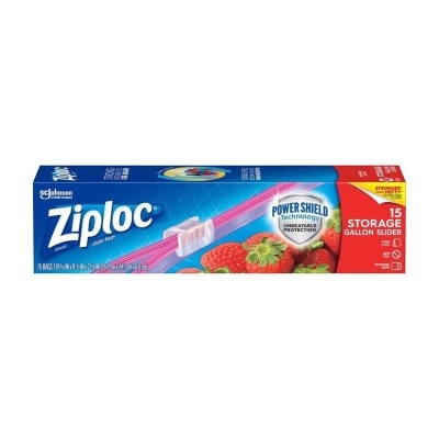 ZIPLOC Easy Zipper Storage Bag Gallon 15's