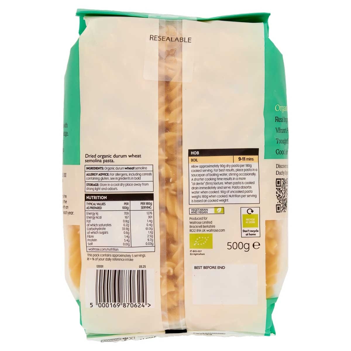 WAITROSE 有機螺旋粉 image
