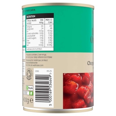 WAITROSE 有機切粒番茄 image