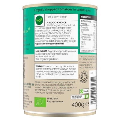 WAITROSE 有機切粒番茄 image