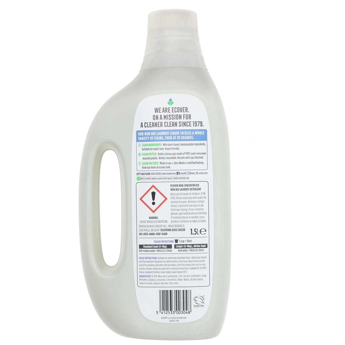 ECOVER Laundry Liq 1.5l