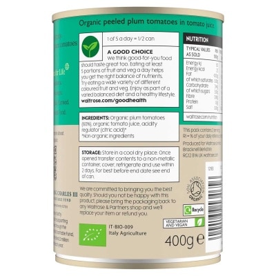 WAITROSE 有機意大利番茄 image
