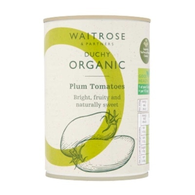 WAITROSE DUCHY Organic Plum Tomatoes