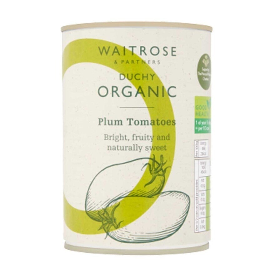 WAITROSE DUCHY Organic Plum Tomatoes