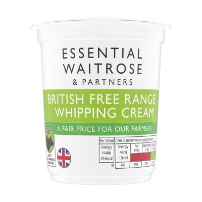 ESSENTIAL WAITROSE Whipping&nbsp; Cream(chilled 0-4°c)