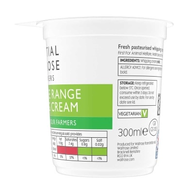 ESSENTIAL WAITROSE Whipping&nbsp; Cream(chilled 0-4°c)