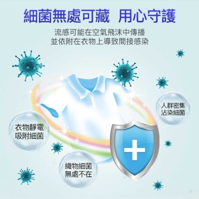 超濃縮柔麗 超濃縮 消毒家居清潔 去除99.9%細菌 防止靜電 衣物柔順劑 (防噏味陽光清香)