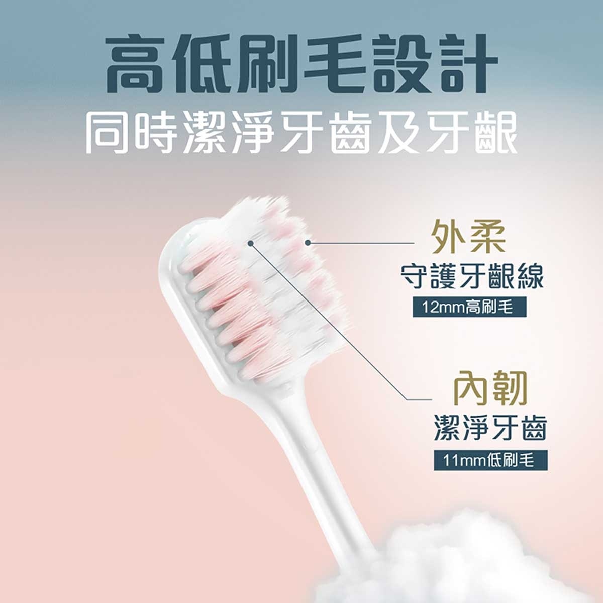 高露潔 寬柔3D Wrap凹形寬闊柔軟 可打橫快刷快速潔齒牙刷 (纖細軟毛) (顏色隨機發貨)