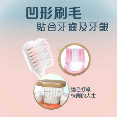 高露潔 寬柔3D Wrap凹形寬闊柔軟 可打橫快刷快速潔齒牙刷 (纖細軟毛) (顏色隨機發貨)