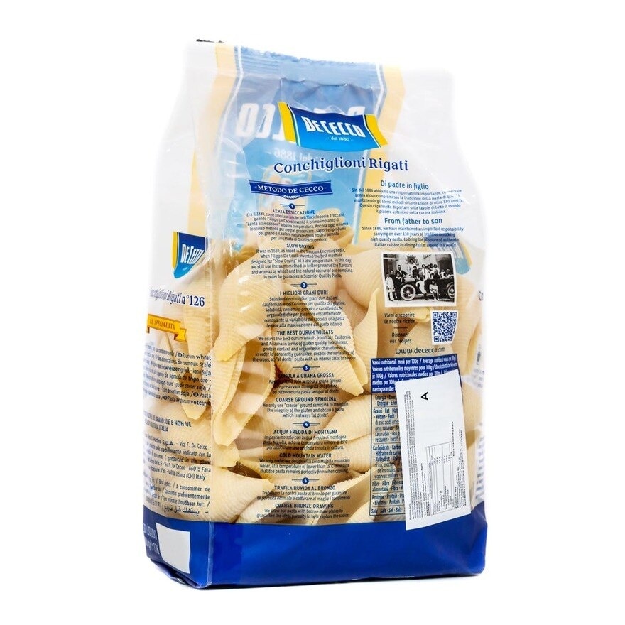DE CECCO Conchiglioni Rigati