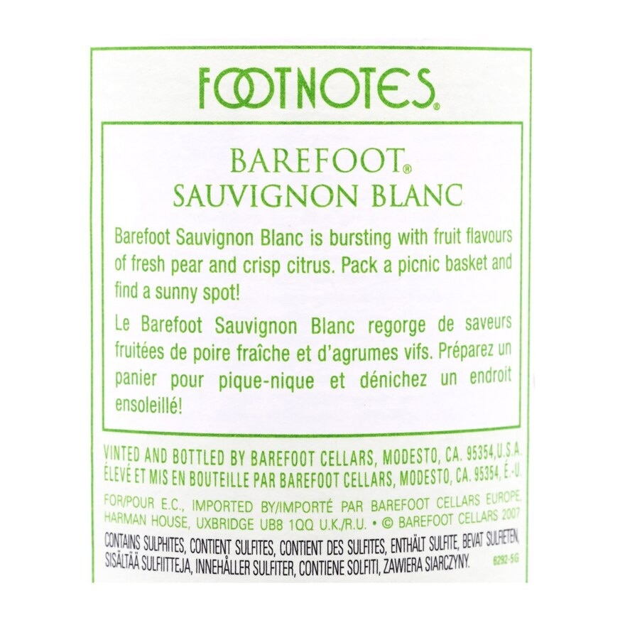 BAREFOOT California Sauvignon Blanc image