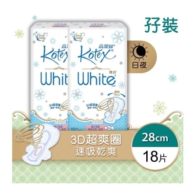 KOTEX White Slim Wing Long 28cm Tp