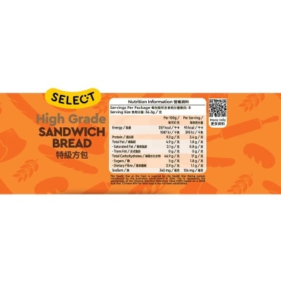 SELECT High Grade Sandwich Bread 8s image
