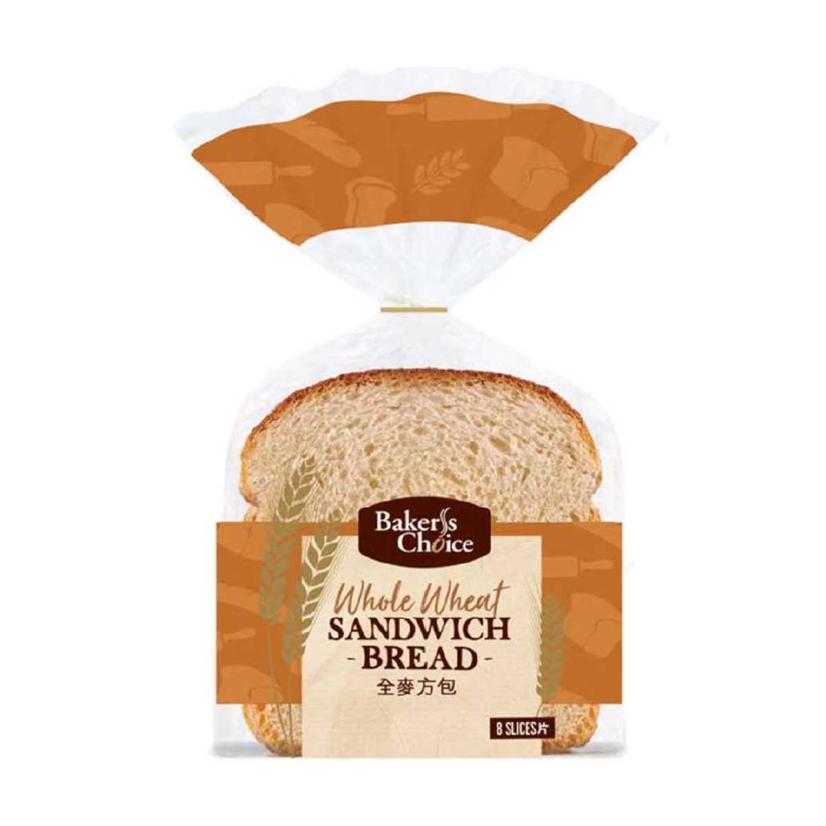 BAKER'S CHOICE Whole Wheat Sandwich Bread 8s