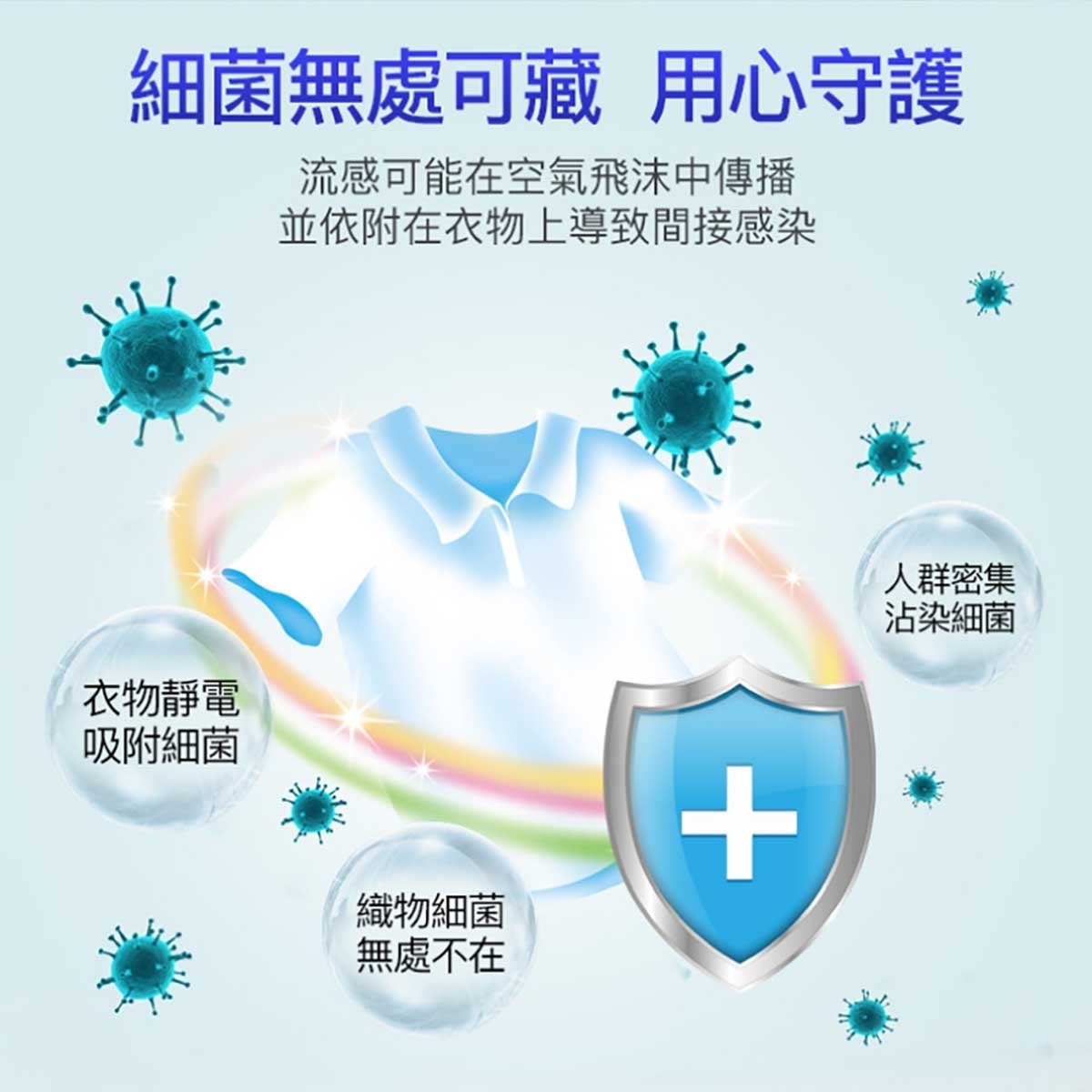 超濃縮柔麗 超濃縮 消毒家居清潔 去除99.9%細菌 防止靜電 衣物柔順劑 (清新花香)