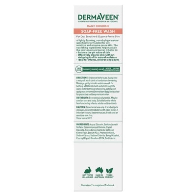 DERMAVEEN Dermaveen Oatmeal Soap Free Wash 500ml