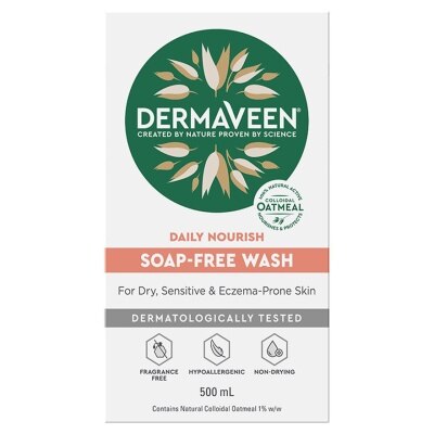 DERMAVEEN Dermaveen Oatmeal Soap Free Wash 500ml