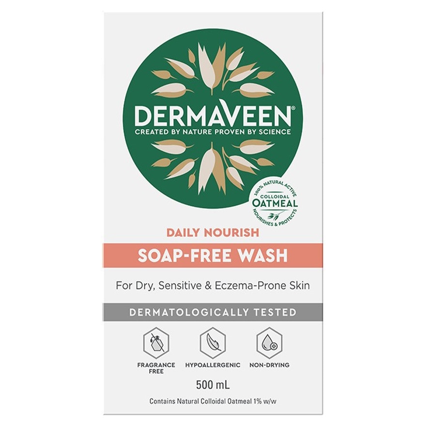 DERMAVEEN Dermaveen Oatmeal Soap Free Wash 500ml
