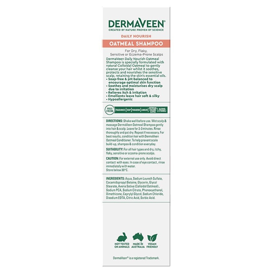 DERMAVEEN Dermaveen Oatmeal Shampoo 500ml