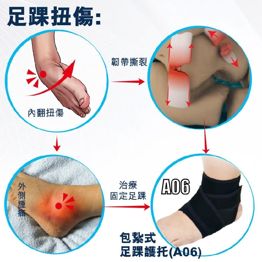 萬得 包紮式足踝護托