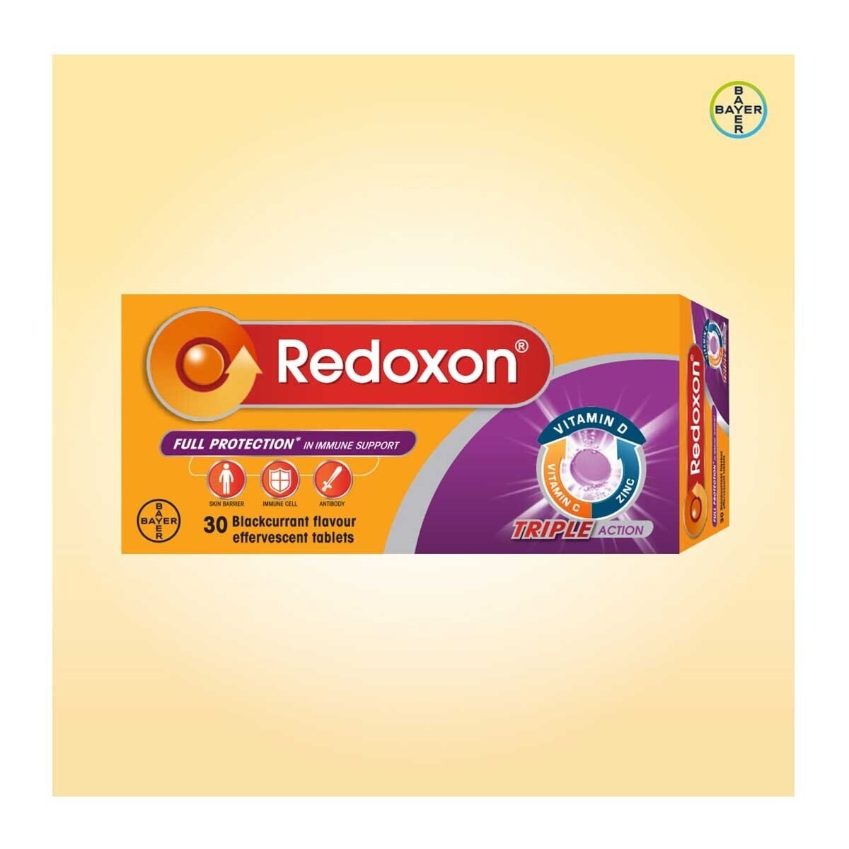 REDOXON Redoxon® Triple Action Blackcurrant Flavor Effervescent Tablets 30s