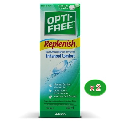 淚然 OPTI-FREE® RepleniSH® 300ml 兩支装隱形眼鏡護理藥水