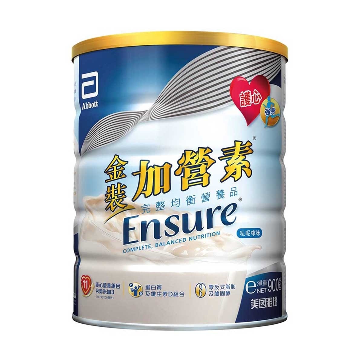 雅培 ENSURE雅培加營素金裝加營素呍呢嗱味 900克