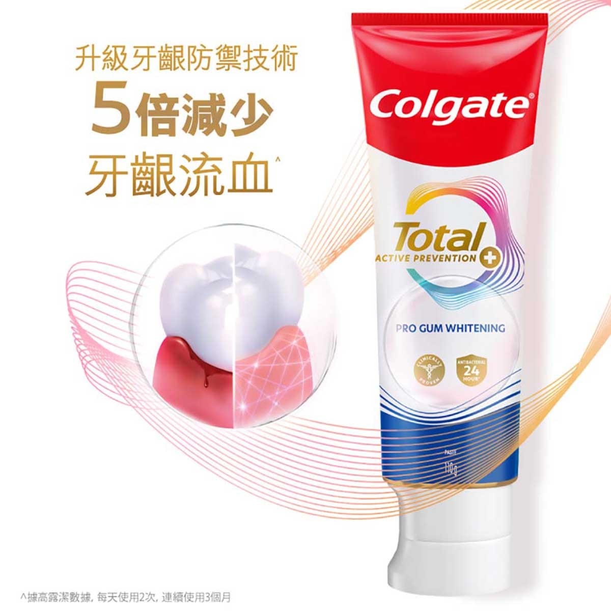 高露潔 全效專業牙齦護理美白減少牙齦流血12小時抗菌牙膏 (新舊包裝隨機發送)