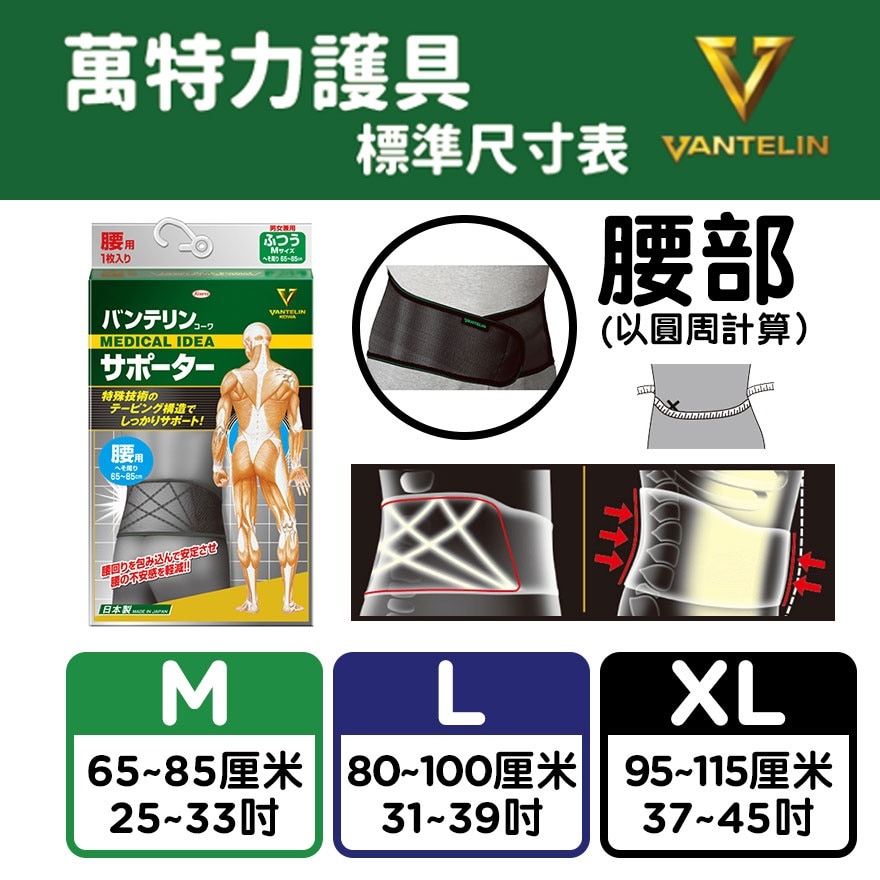 萬特力護具 萬特力護具 貼紮護腰 中碼