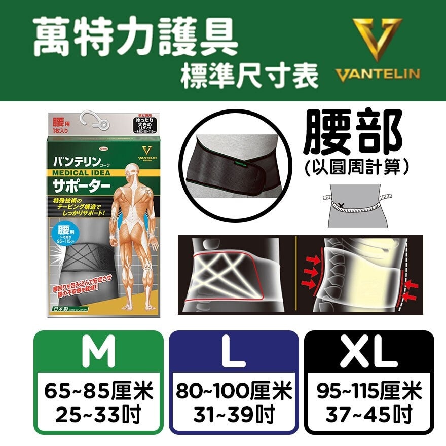 萬特力護具 萬特力護具 貼紮護腰 加大碼