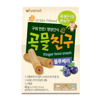 貝貝 Ivenet 貝貝穀物手指餅（藍莓味）5克 x8