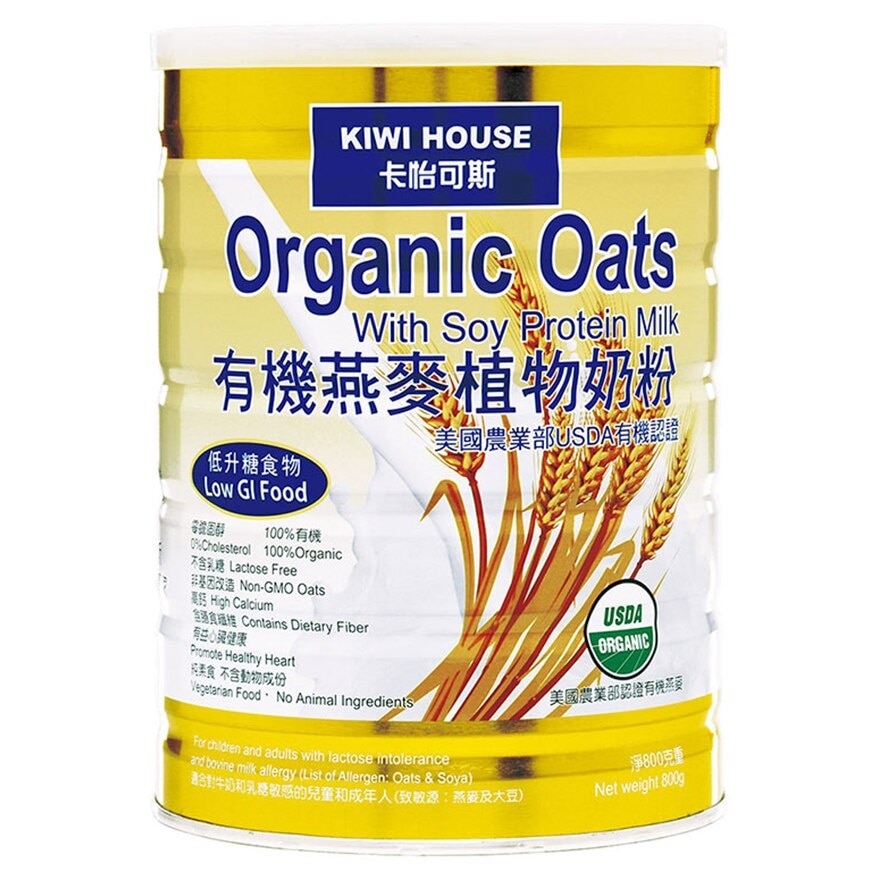 KIWI HOUSE Organic Oats With Soy Protein Milk 800g