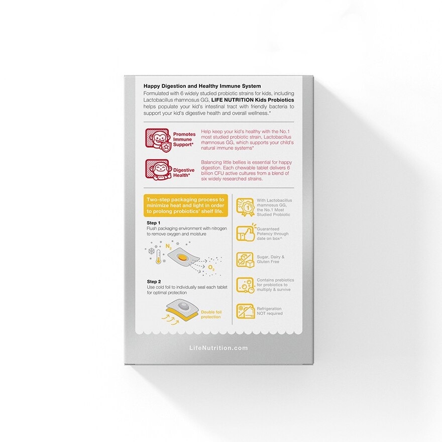 LIFE NUTRITION Kids Probiotics (30 Chewable Tablets)