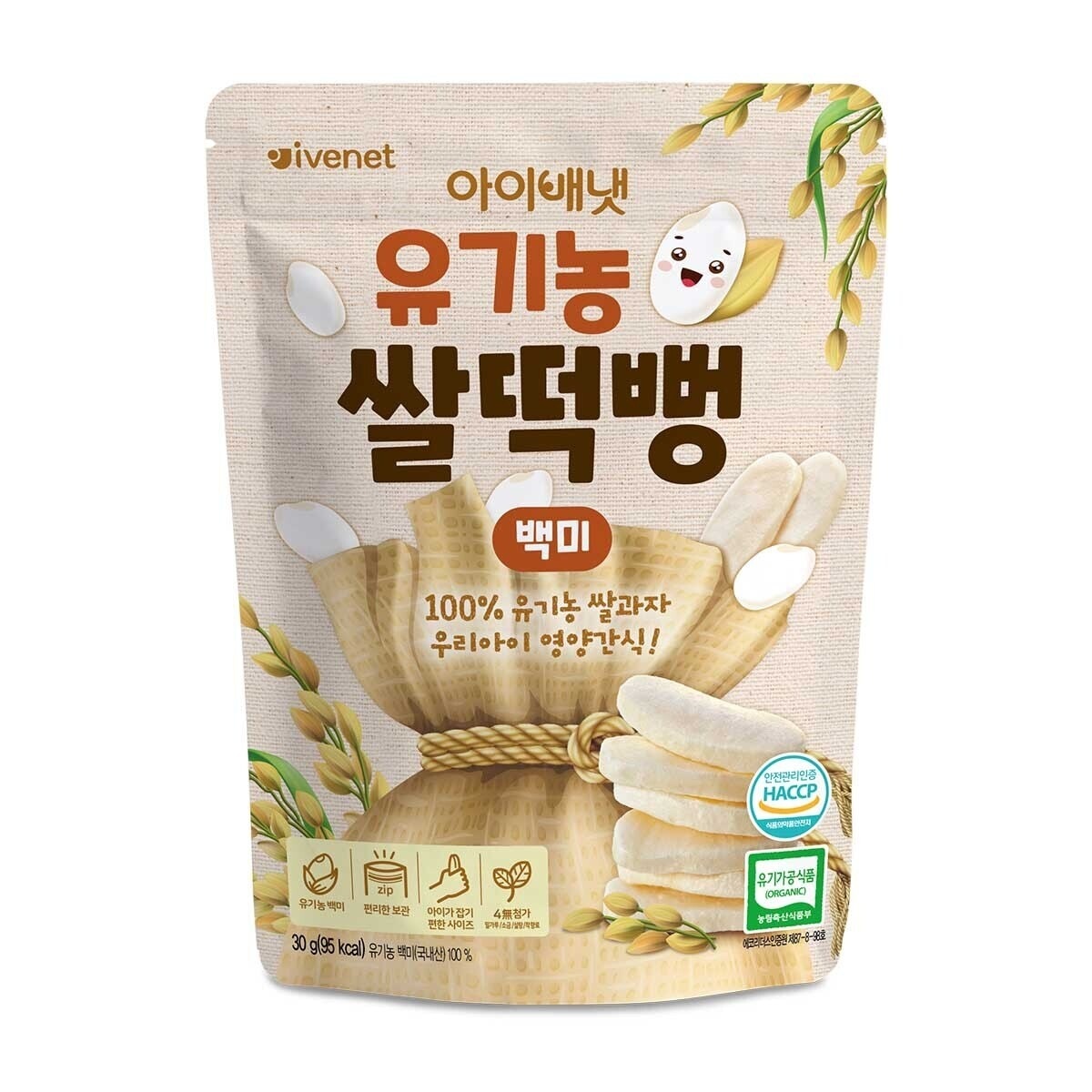 IVENET Ivenet Bebe Organic Rice Snack (original) 30g