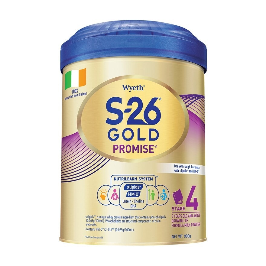 惠氏 惠氏® S-26® GOLD 4號兒童成長配方奶粉900克 (Wyeth® S26, HMO)