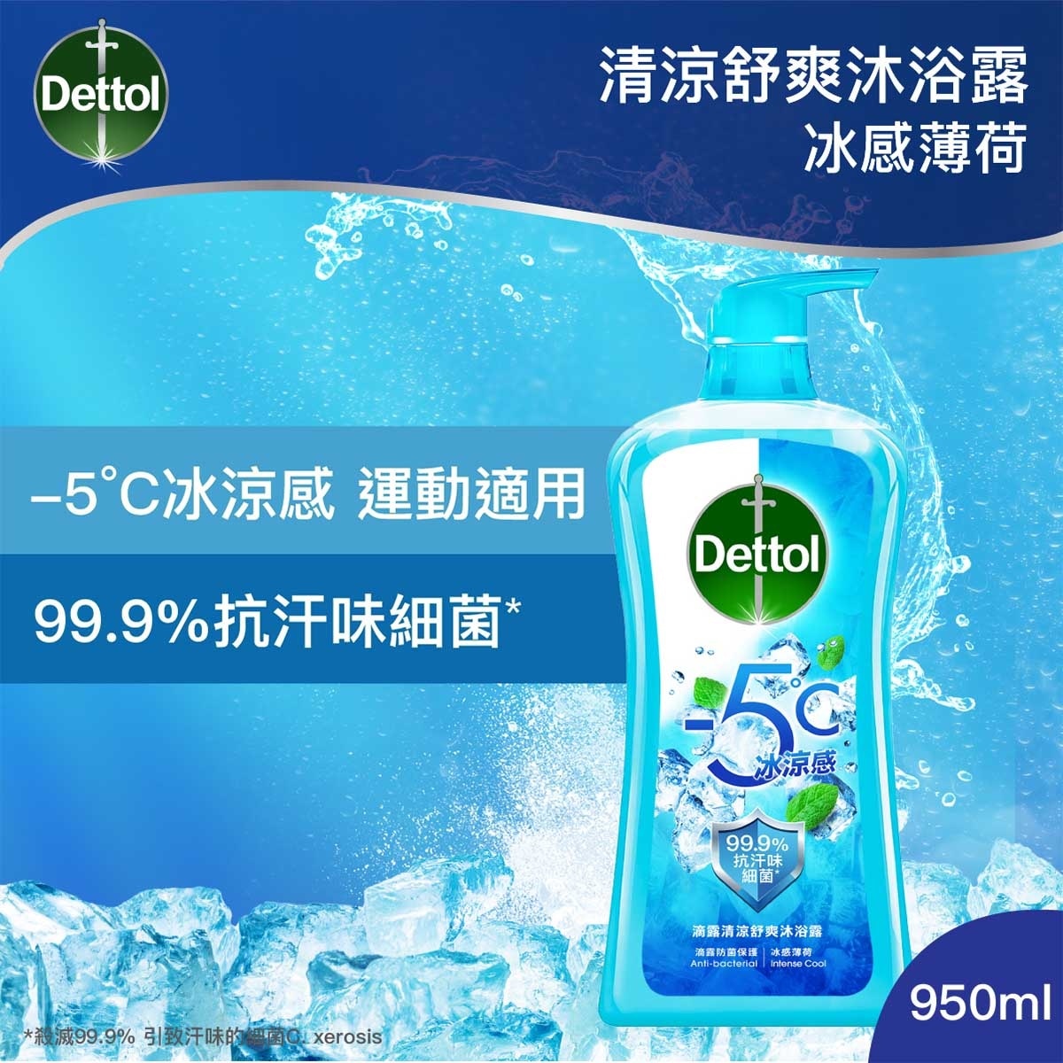 DETTOL Dettol Cool Antibacterial Ph-balanced Body Wash 950g