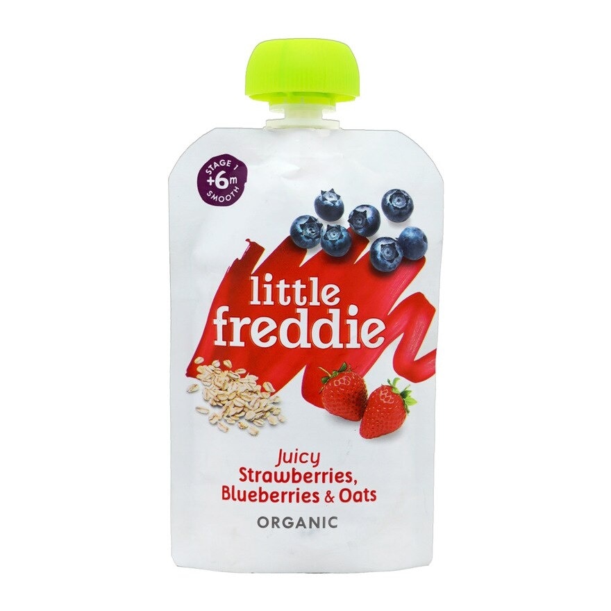 LITTLE FREDDIE Organic Juicy Strawberries, Blueberries & Oats (100g)