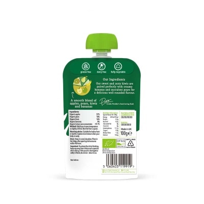 LITTLE FREDDIE Organic Zesty Kiwis, Bananas & Pears (100g)