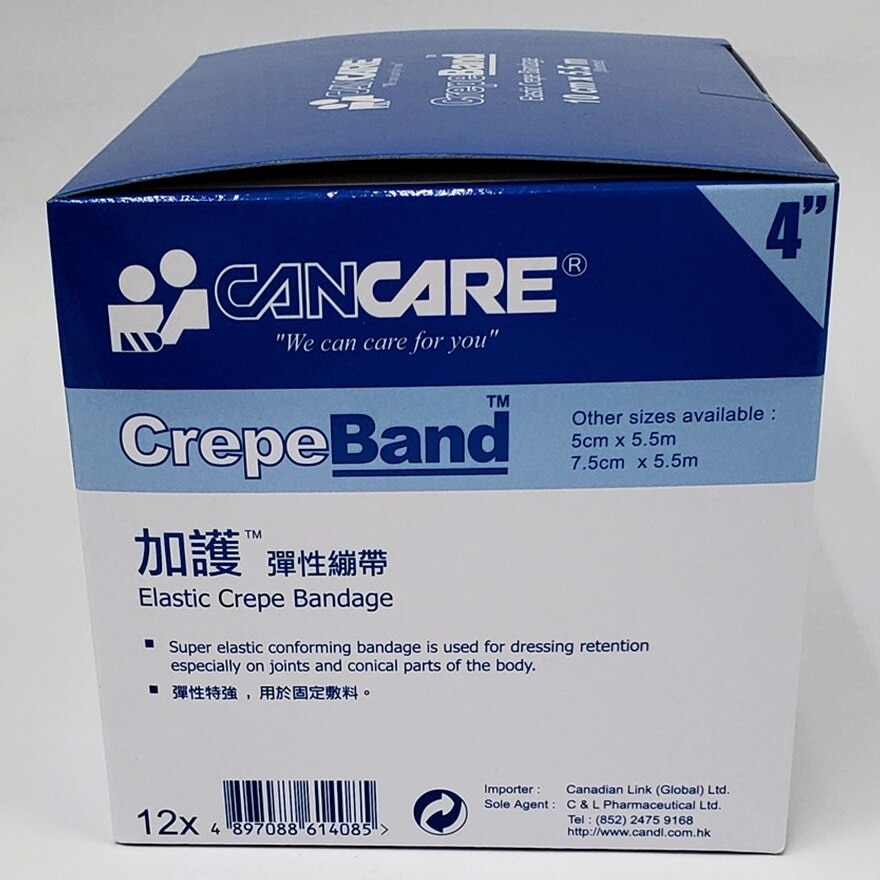 CANCARE Crepeband 4" X 5.5m 12's