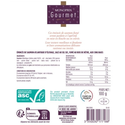 MONOPRIX Smoked Salmon  Slices