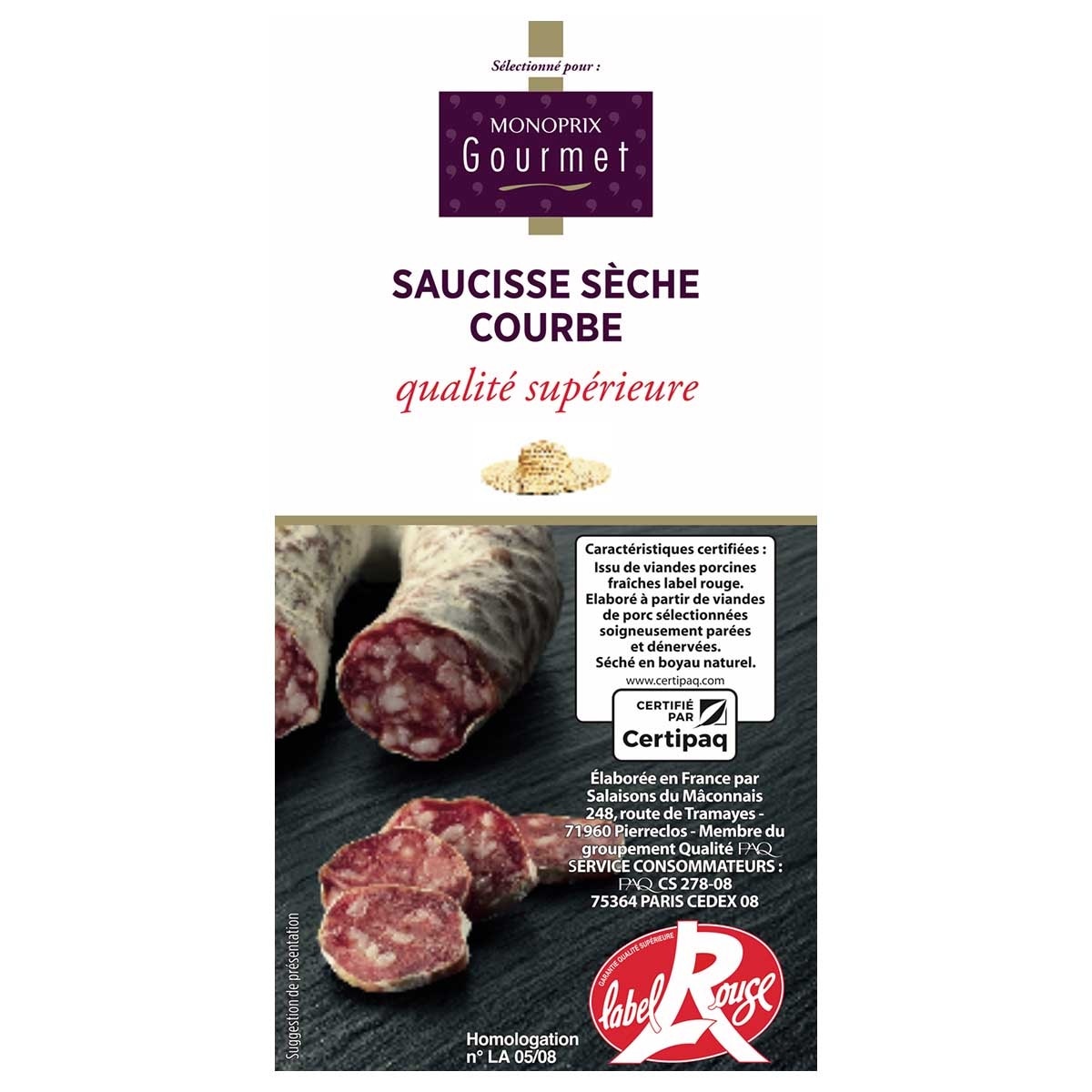 MONOPRIX Curved Dry Sausage