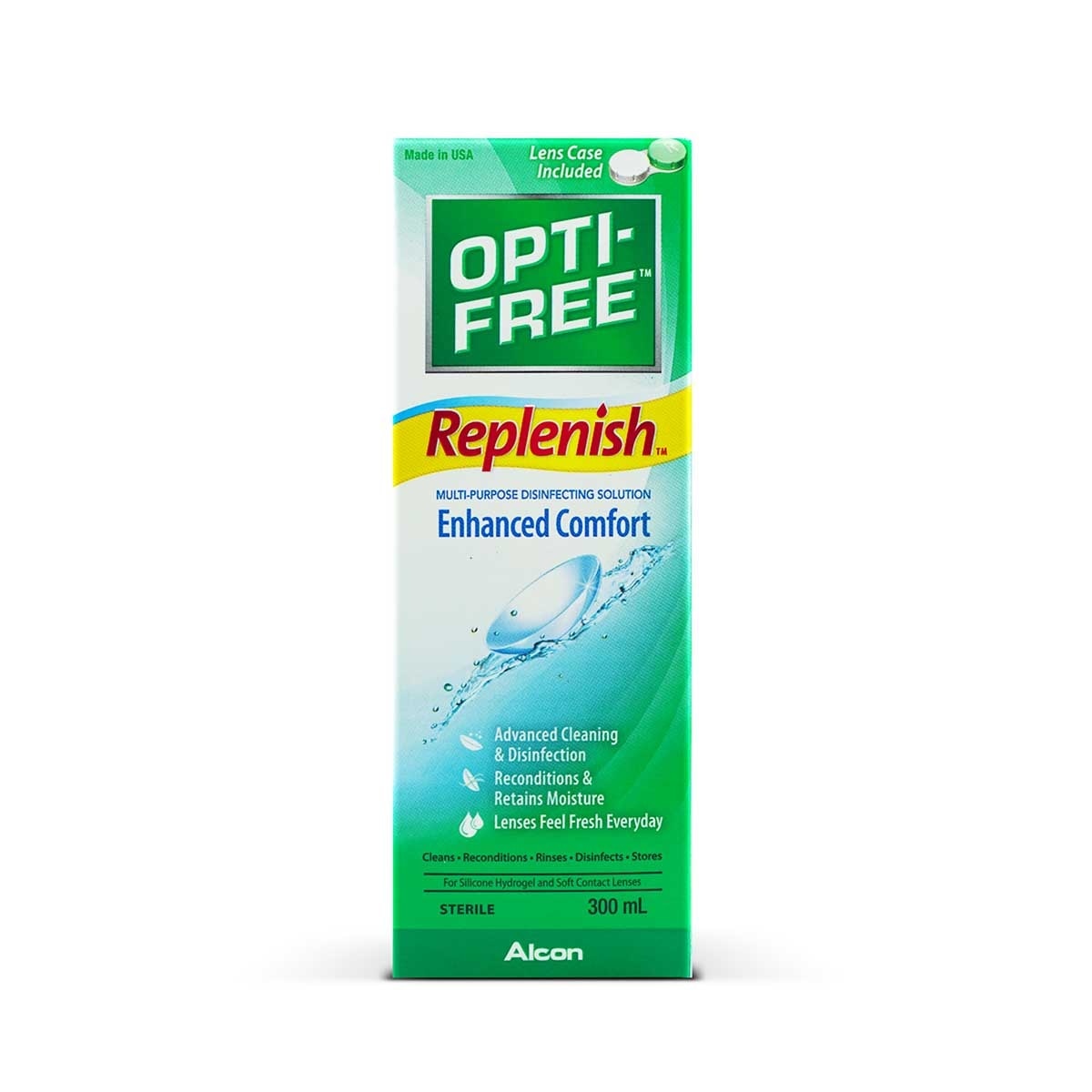 ALCON Alcon Opti-free Replenish Multi-purpose Disinfecting Solution 300ml X 3 Bottles